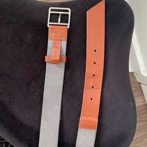 Men’s Miansai gray/brown webbing belt —size 38